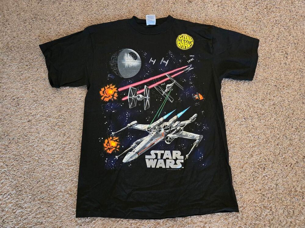Deadstock 1997 Star Wars GLOW IN THE DARK Shirt XL TULTEX